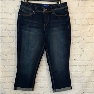 Royalty For Me Dark Blue Women's Crop Jeans New